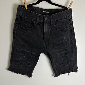 Express Men's Dark Jean Shorts